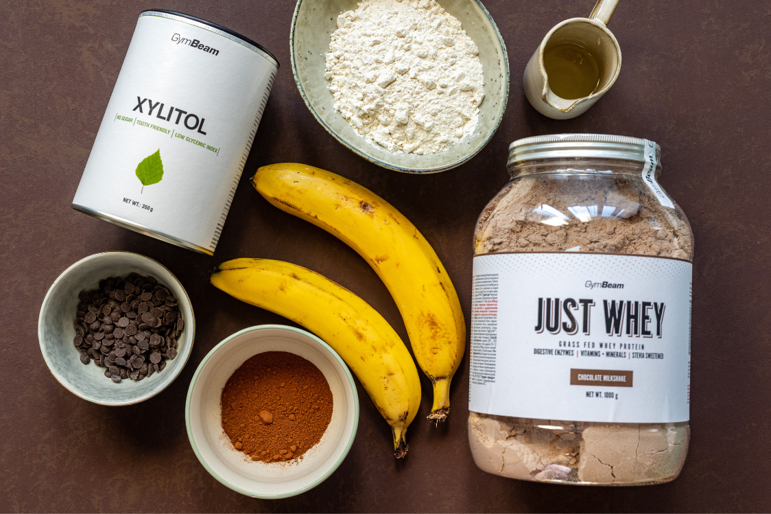 Колачи од банане пуне протеина - састојци Колачи од банане пуне протеина - састојци