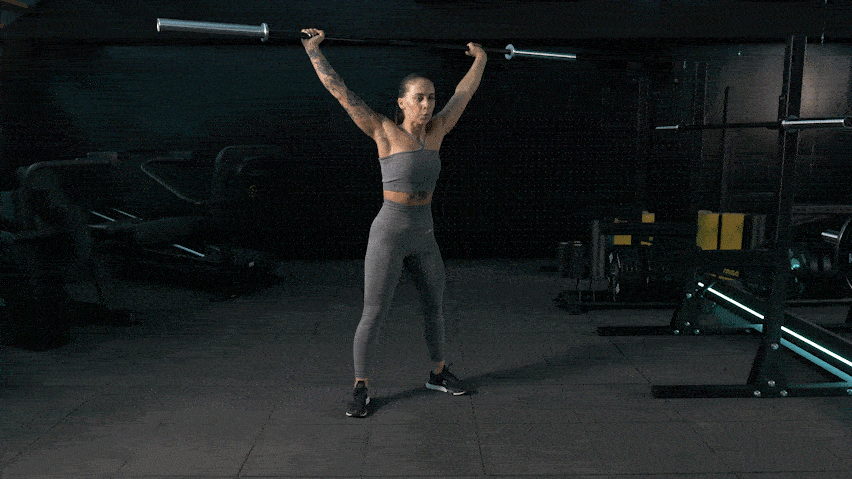 Čučanj sa šipkom iznad glave