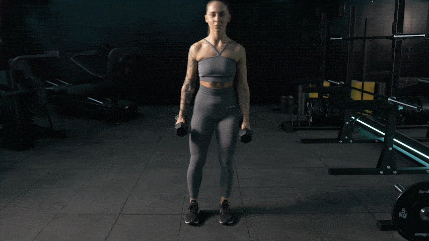 Iskorak ukrštanjem sa bučicama