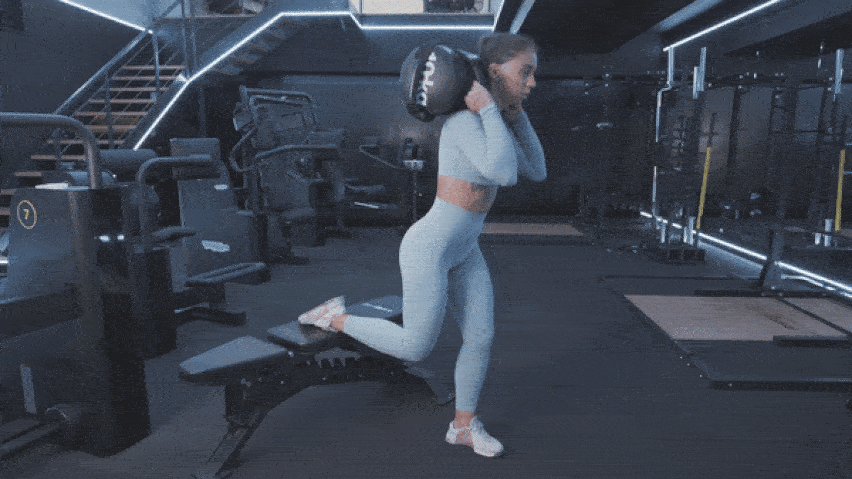 Bugarski čučanj sa powerbagom