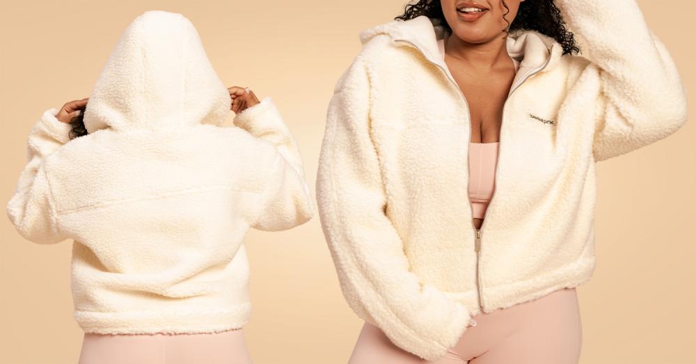 Dámska bunda Hoodie Bliss Ivory - BeastPink 