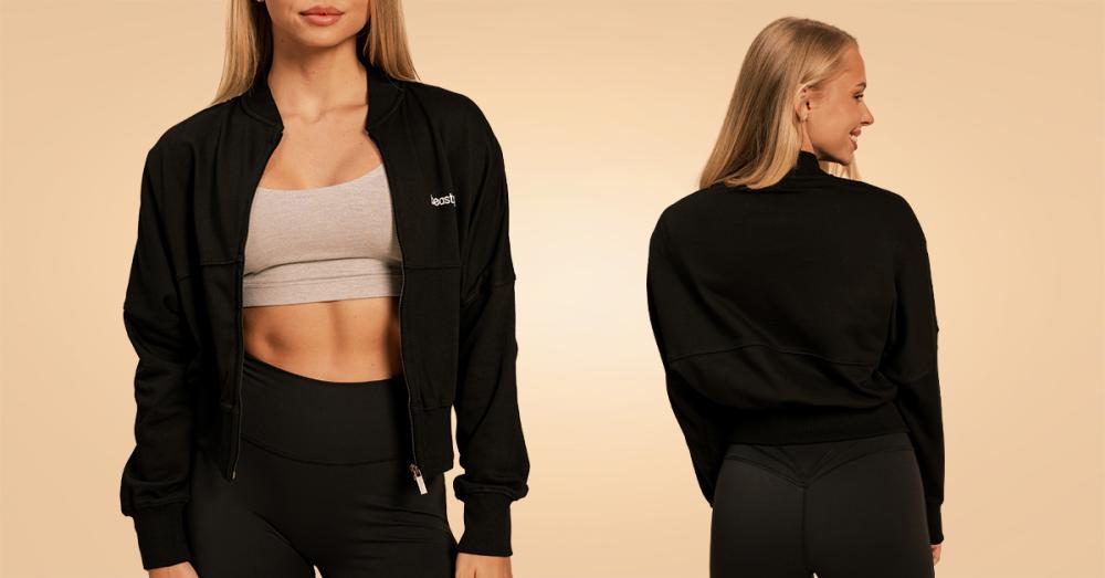 Ženska dukserica Bliss sa zip-up crnim - BeastPink