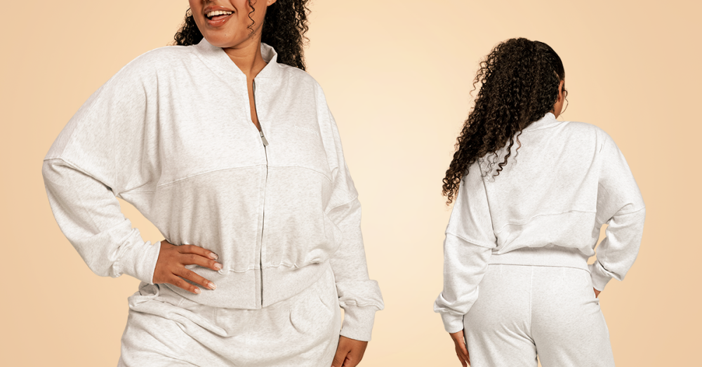 Women's Bliss Zip-Up Sweatshirt Grey - BeastPink