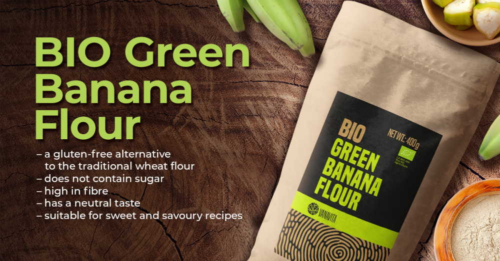 БИО брашно зелене банане - ВанаВита