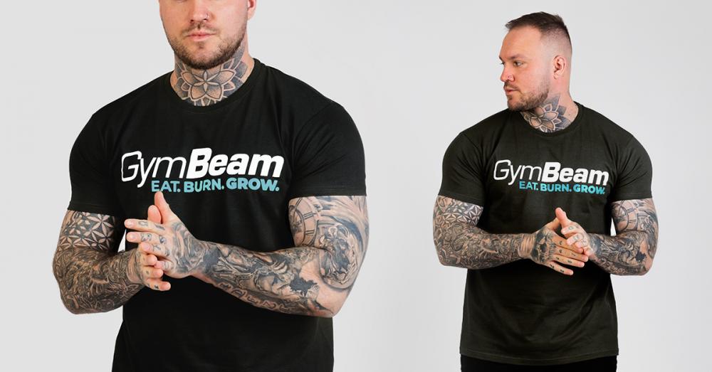 Muška majica Grow crna - GymBeam
