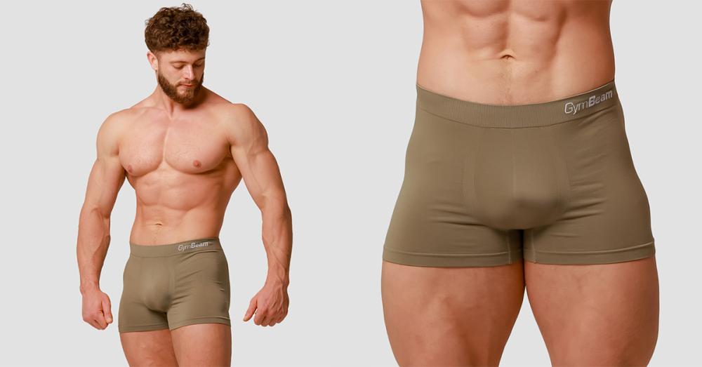 Muške bokserice Seamless 2Pack Army - GymBeam