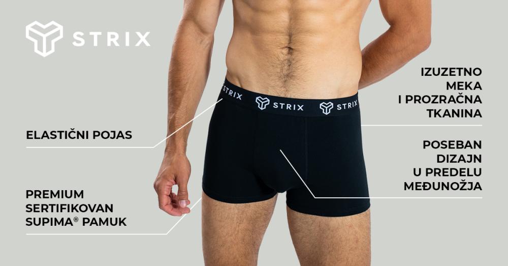 Muške Essential 2 Pack bokserice crne - STRIKS