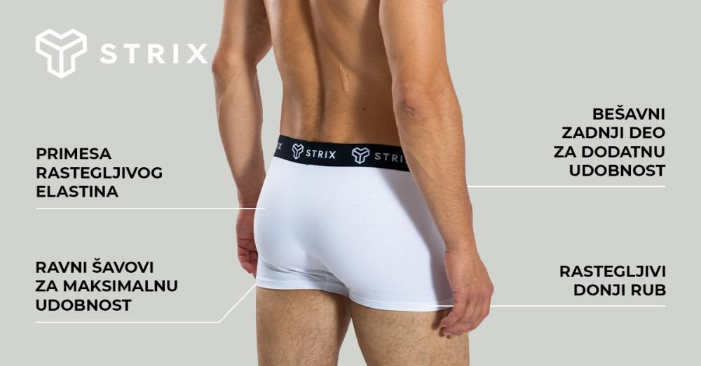 Muške Essential 2 Pack crne bokserice - STRIKS