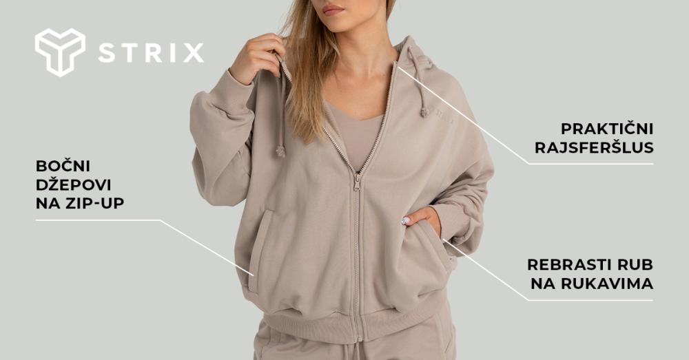 Ženska dukserica sa rajsferšlusom - STRIKS