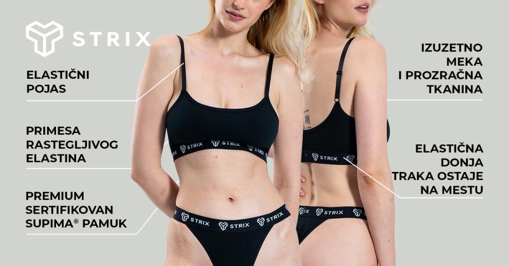 Essential Bralette crni grudnjak - STRIKS