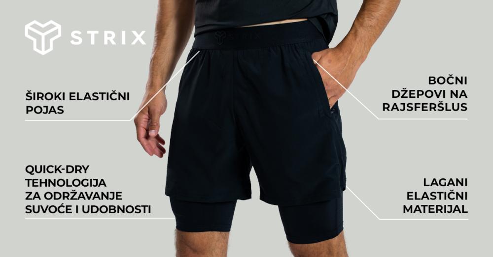 ULTRA 2u1 Shorts Black - STRIKS