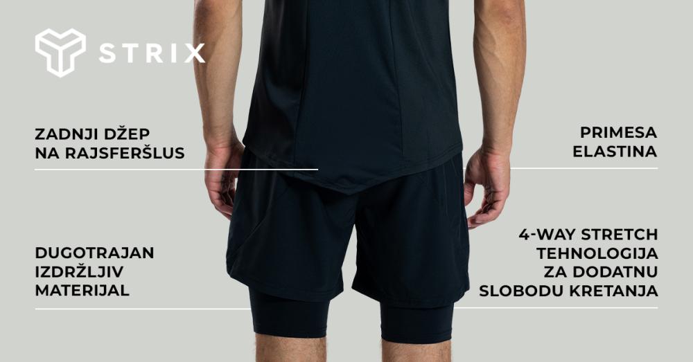 ULTRA Shorts 2u1 Black - STRIKS