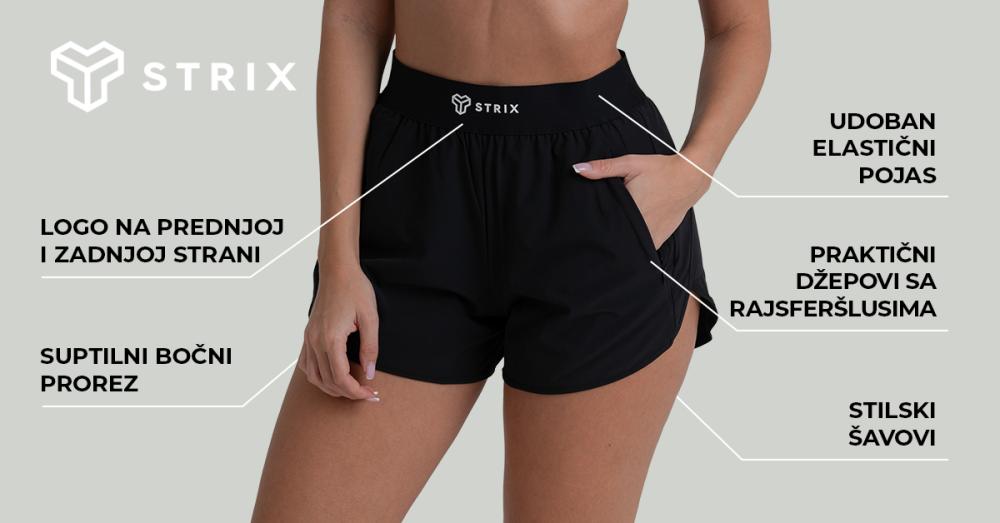Ženske ZOA šorts crne - STRIKS