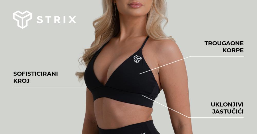ZOA Triangle Sports Bra Black - GimBeam