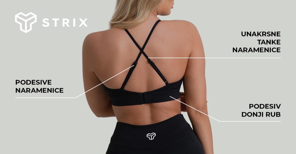 ZOA Triangle Sports Bra Black - GimBeam