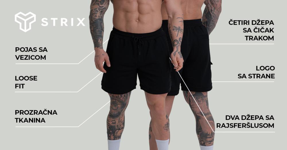 ZOA šorts crne - STRIKS