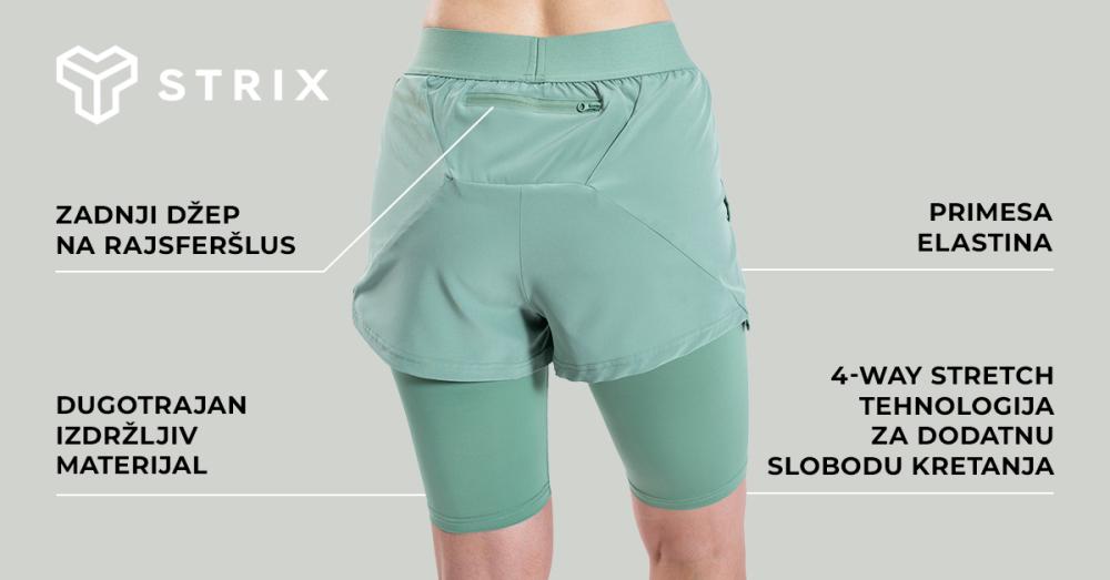 Ženske ULTRA 2u1 kratke pantalone Graistone - STRIKS