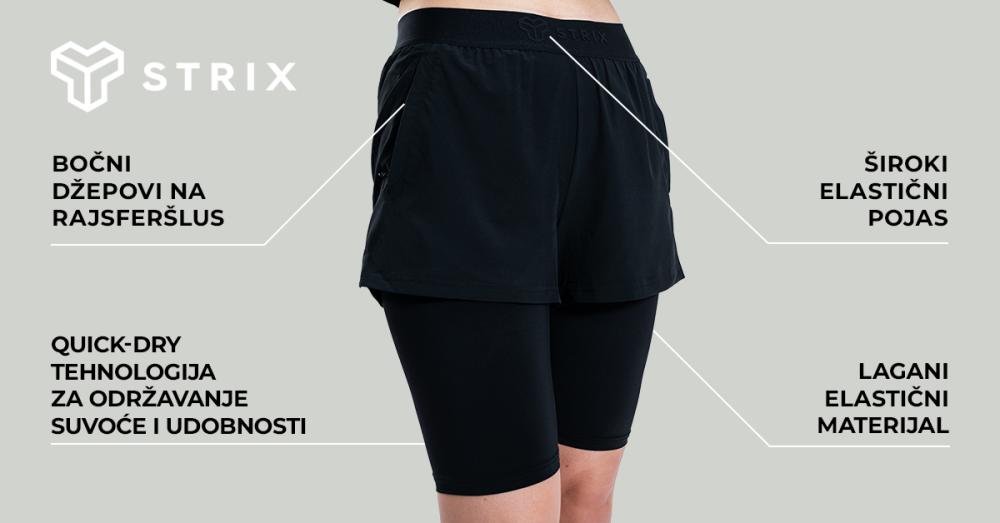 Ženske ULTRA 2u1 kratke pantalone Graistone - STRIKS