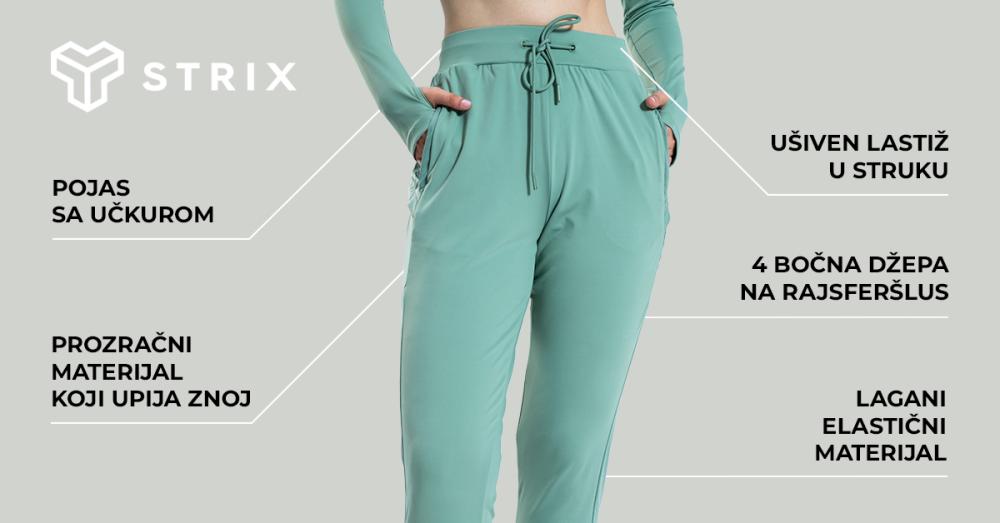 Ženske ULTRA crne sportske pantalone - STRIKS
