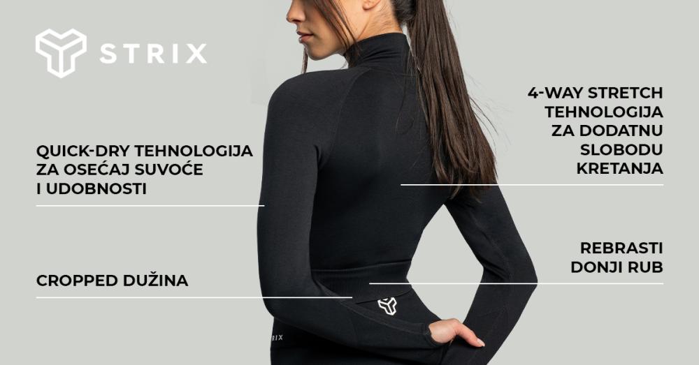 Ženski bešavni skraćeni top Moss - STRIKS