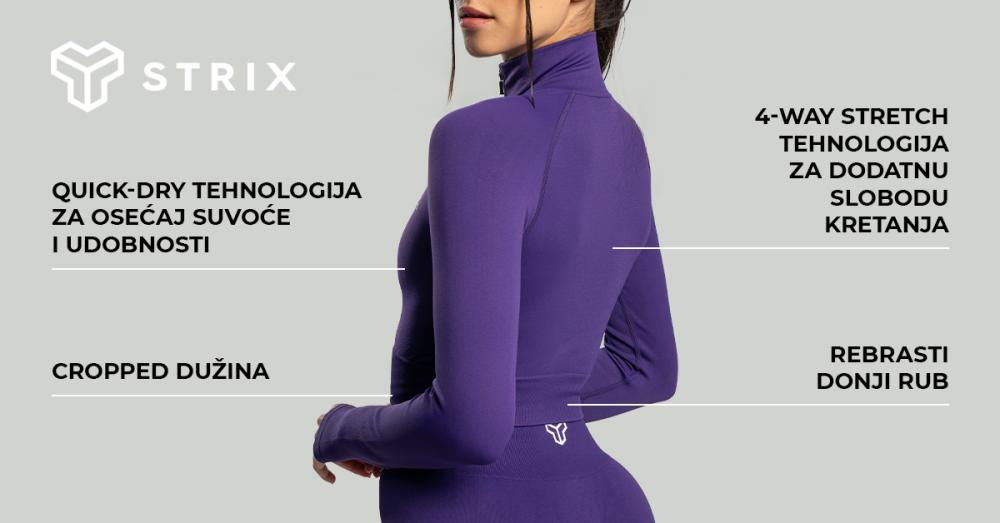 Ženski bešavni skraćeni top Moss - STRIKS