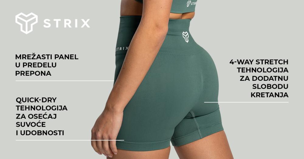 Ženske bešavne kratke hlače Moss - STRIKS