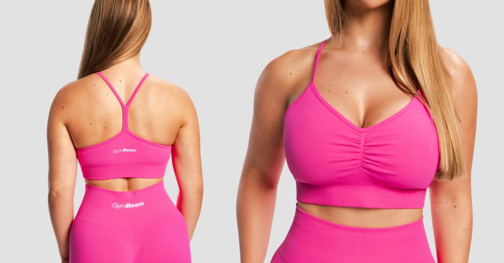 Seamless Sports Bra Sculpt Rose - GymBeam