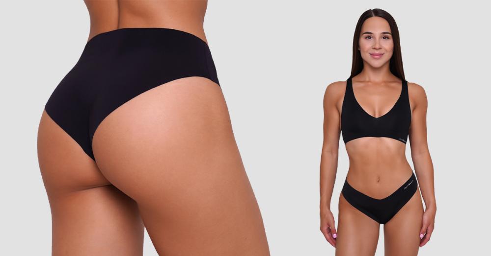 Classic Seamless Panties 3 Pack Black - GimBeam