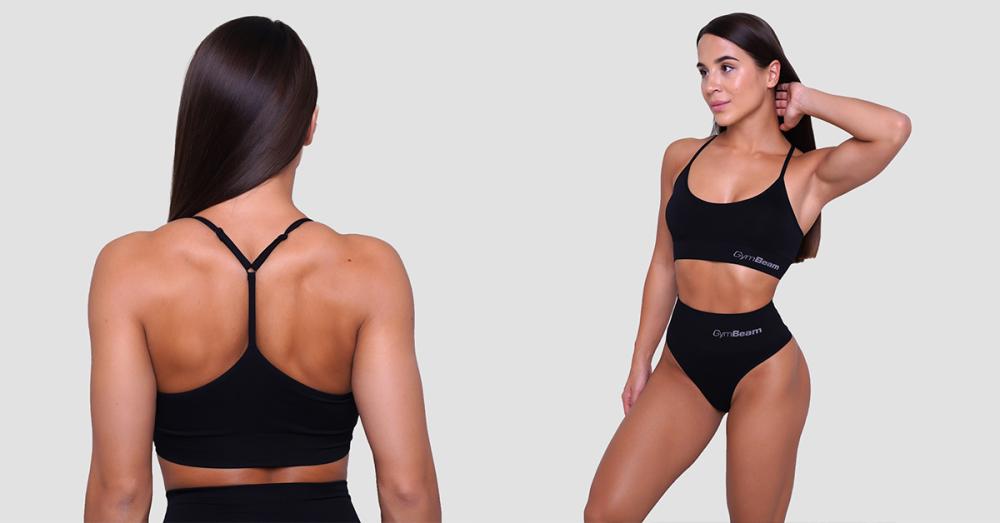 String Bralette Crna - GymBeam