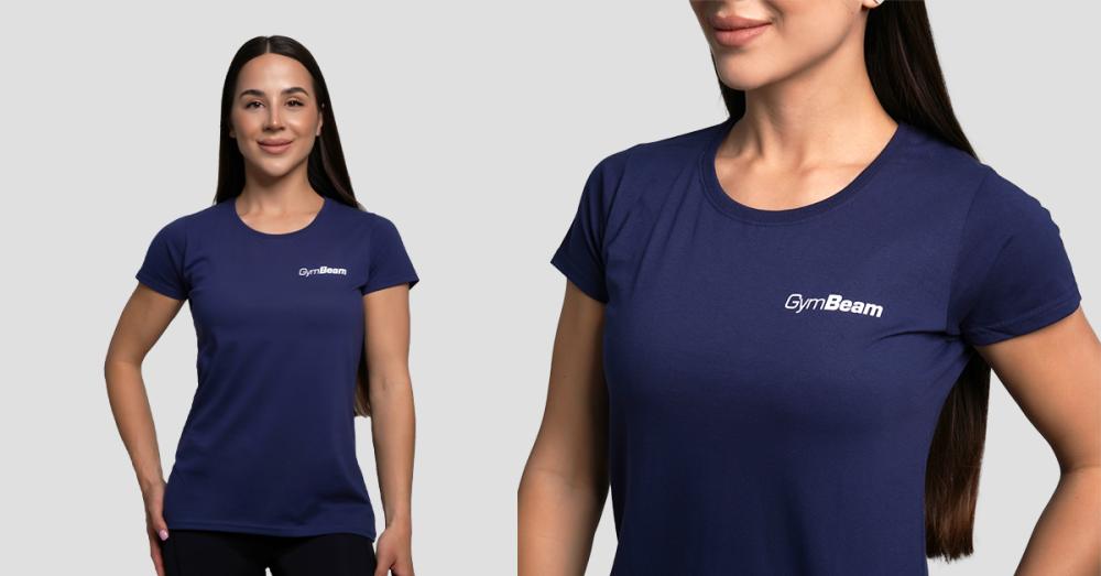 Women’s Basic T-Shirt Navy Blue - GymBeam 