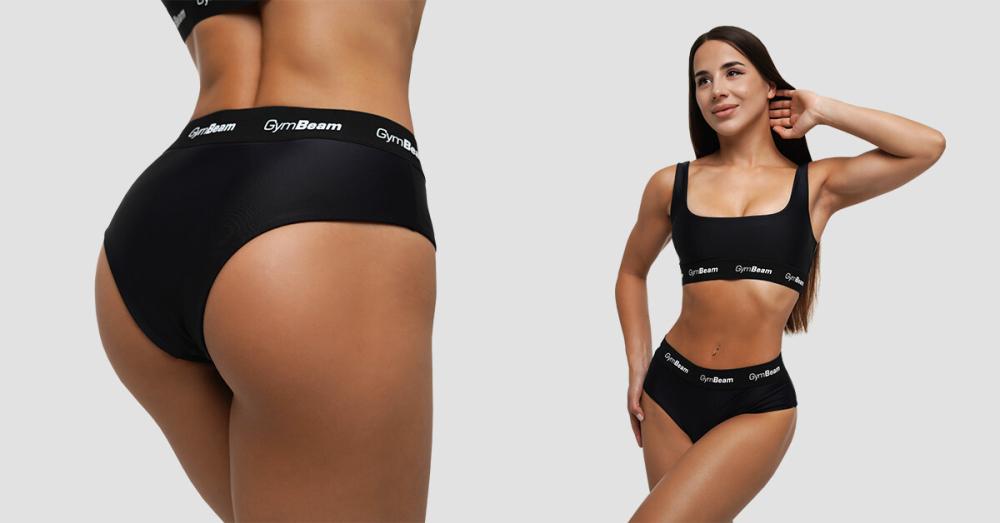 Donji deo bikinija Sporty crne boje - GymBeam