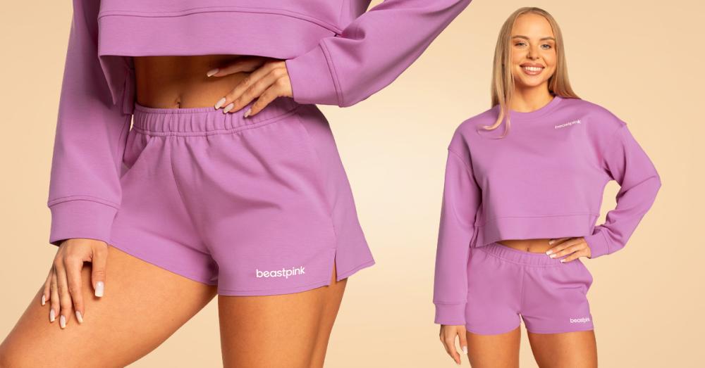 Ženski šorc sweatshorts Grace Purple - BeastPink