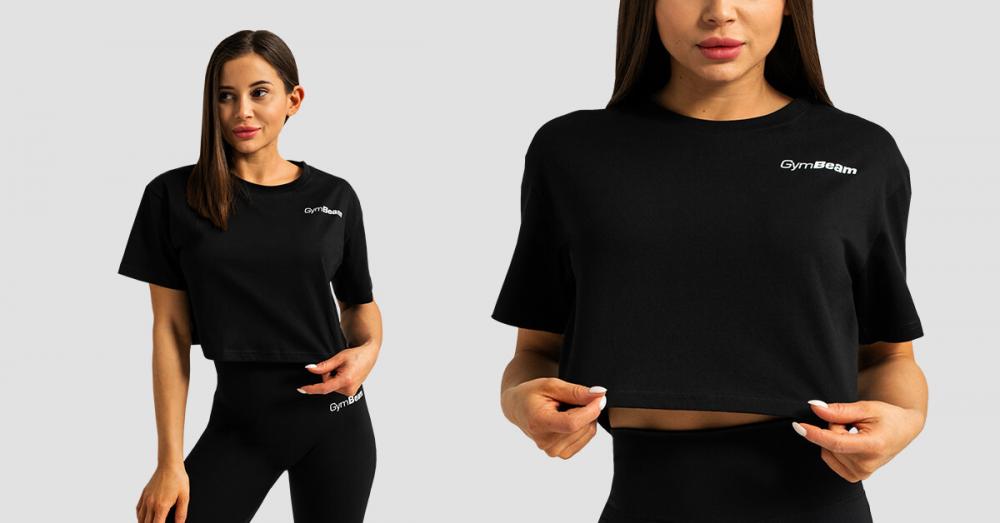 Ženski Crop Top Limitless Black - GymBeam