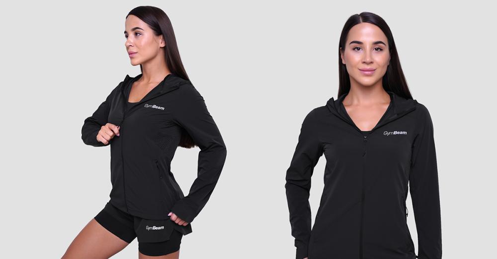 Women's Pulse Running Jacket Black - GymBeam