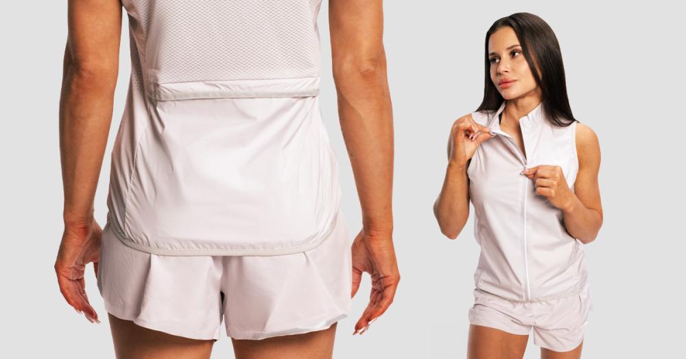 Ženski prsluk za trčanje Pulse X sive boje - GymBeam