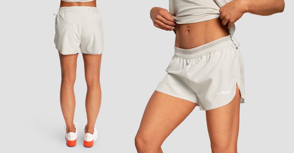 Ženski šorc za trčanje Pulse X sive boje - GymBeam