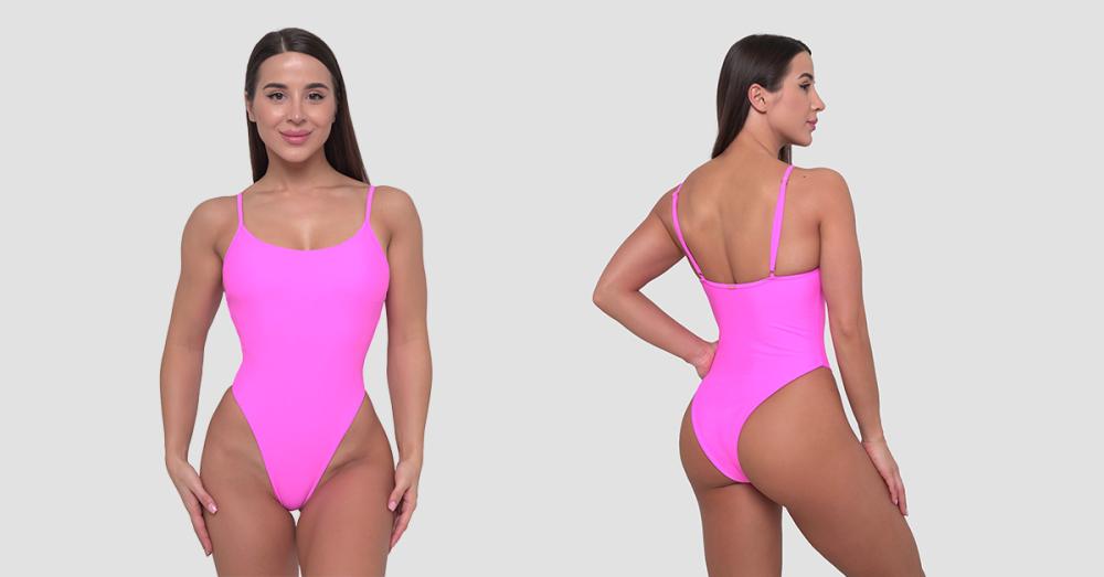 One piece swimsuit ARUBA Pink - GymBeam