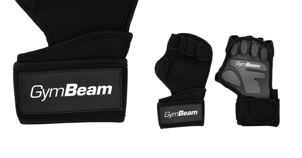 Fitnes rukavice Heavy Grip crne - GymBeam