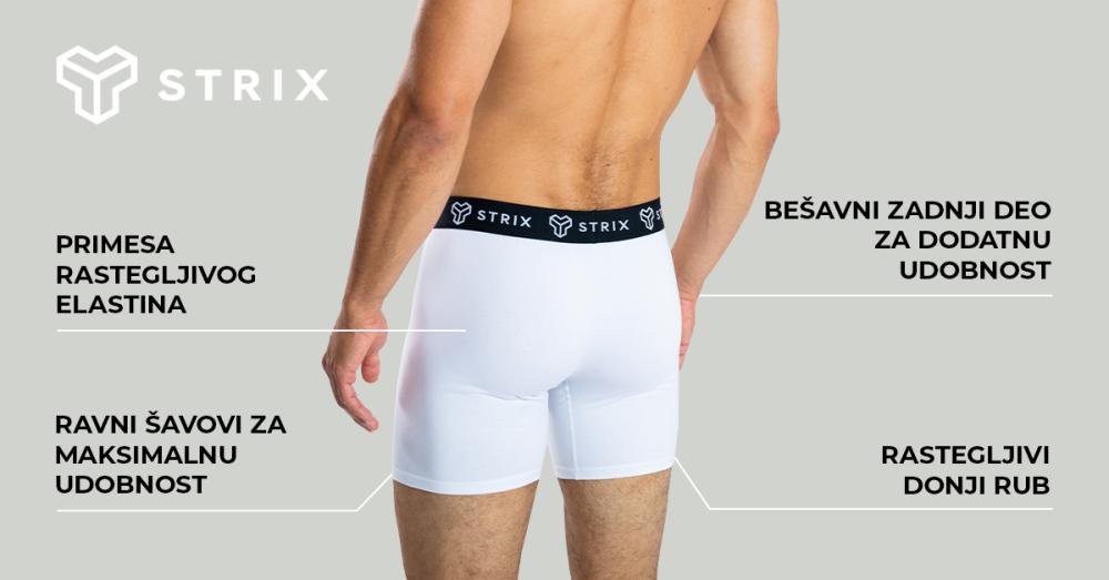 Muške Essential 2 Pack crne bokserice - STRIKS