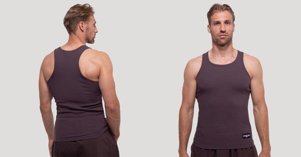 Persistence Ribbed Tank Top Brown - GymBeam