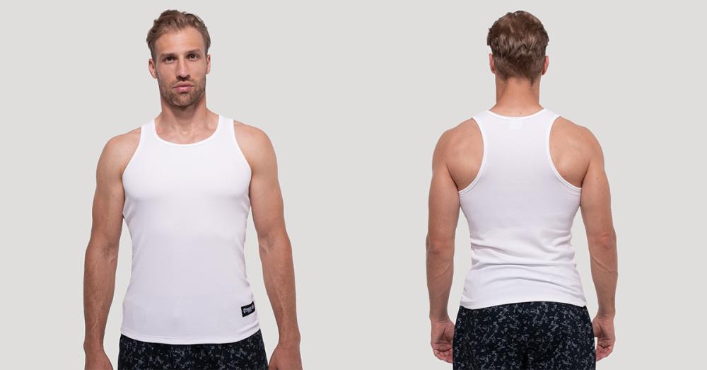 Tílko Persistence Ribbed White - GymBeam