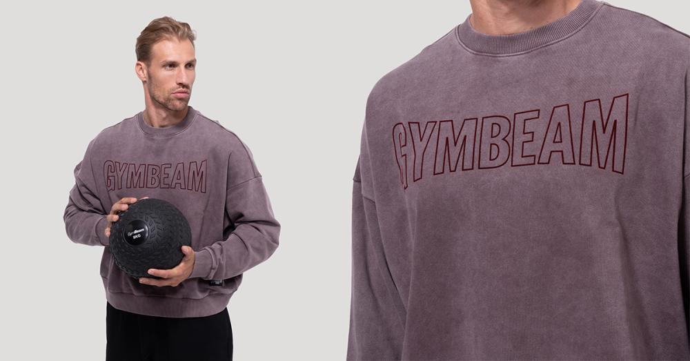 Džemper Persistence Washed braon - GymBeam