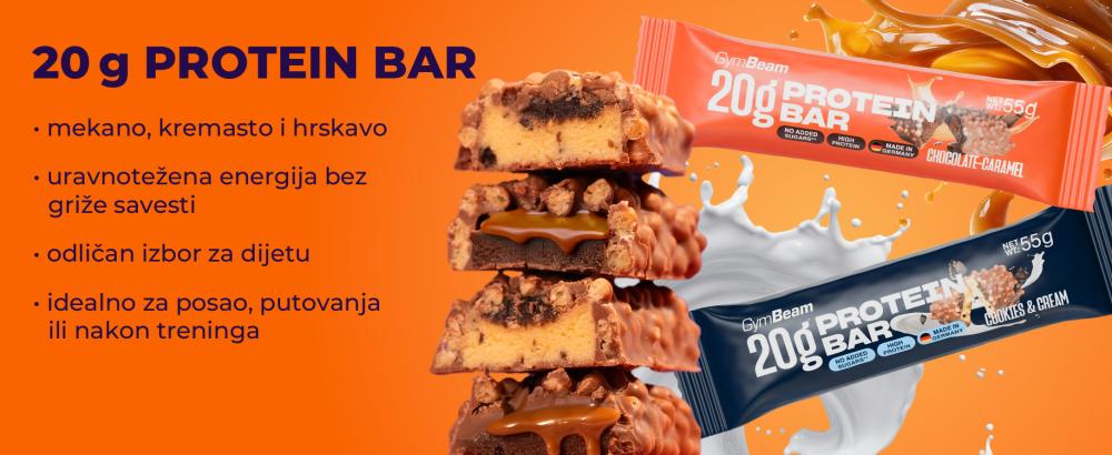 Prednosti 20 g Protein bar - GymBeam