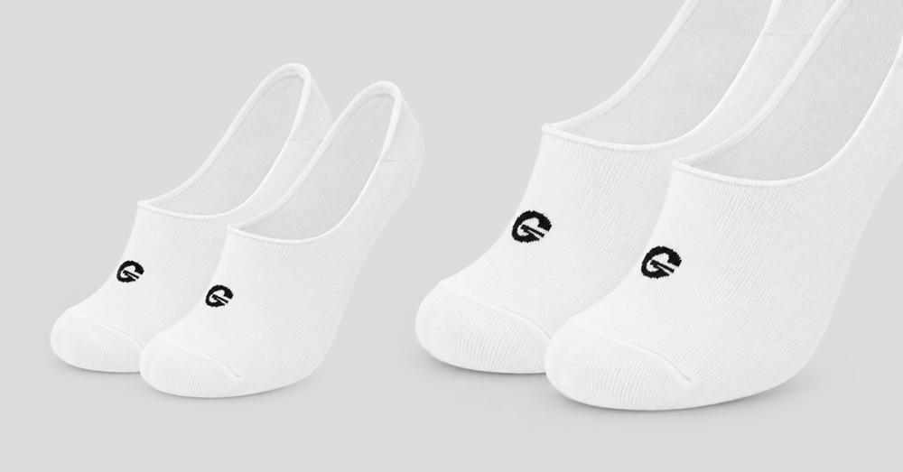 Čarape No-Show 2Pack White - GymBeam