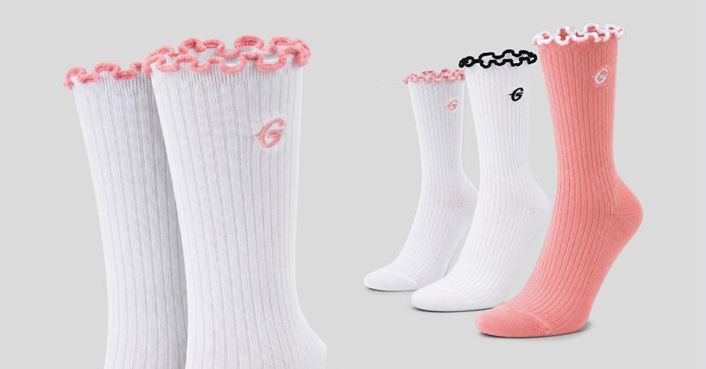 Čarape Ruffle 3Pack Pink- GymBeam
