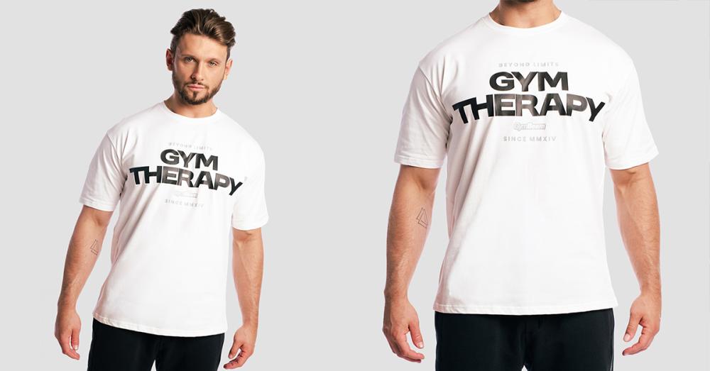 Tričko Gym Therapy White - GymBeam