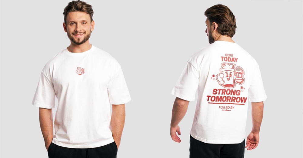 Šejker Boksi majica bela - GymBeam