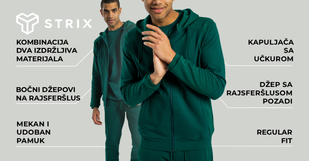 Muška dukserica ALPHA Crna - STRIX