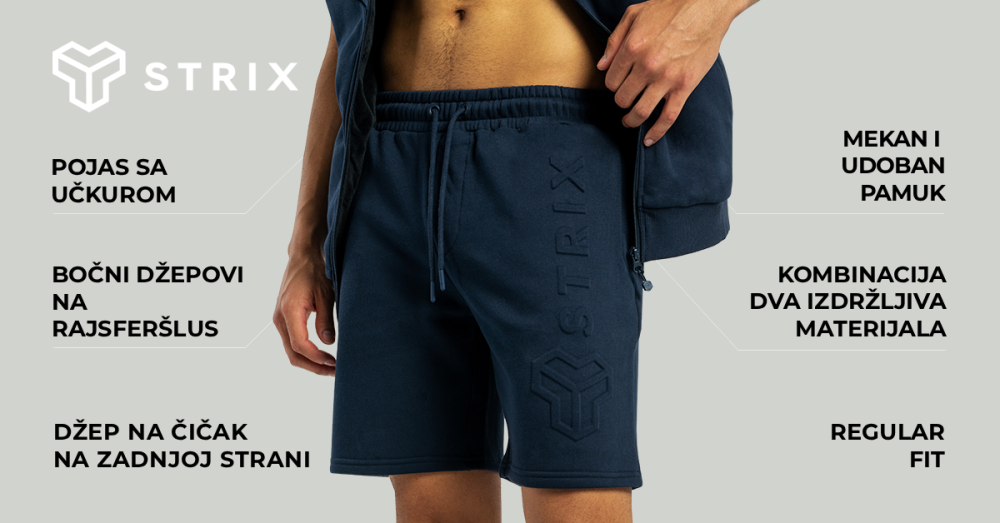 Embossed Shorts Midnight Blue - STRIX