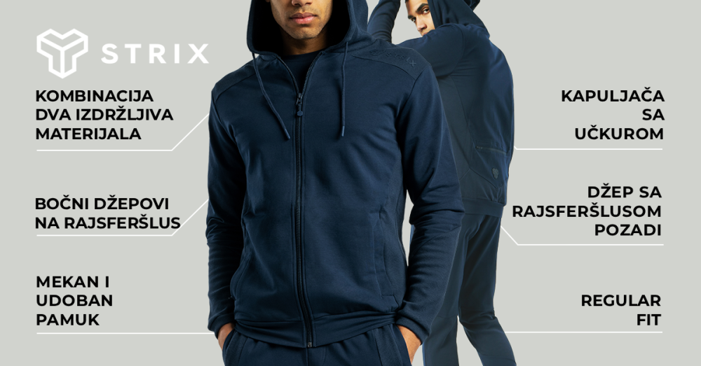 Muška dukserica ALPHA Crna - STRIX